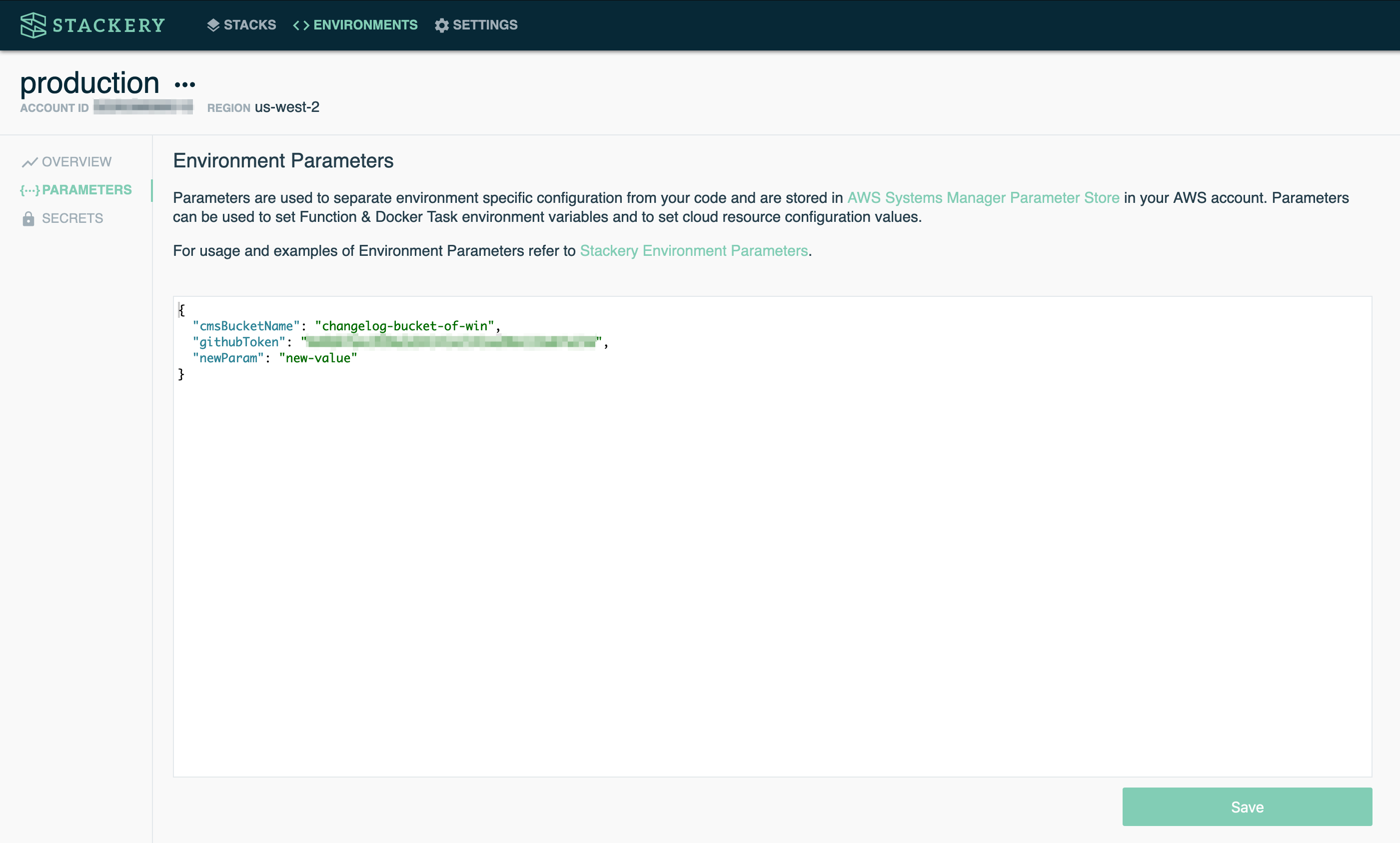 The Stackery Dashboard.