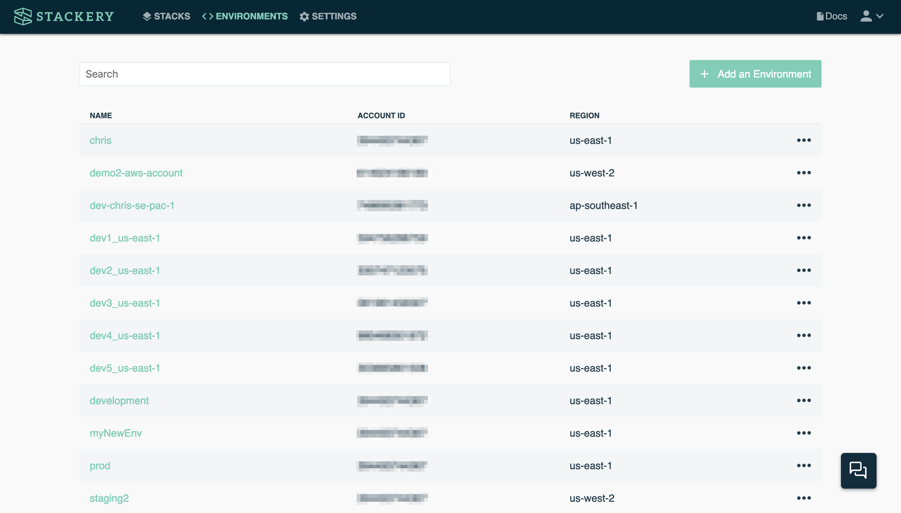 The Stackery Dashboard.