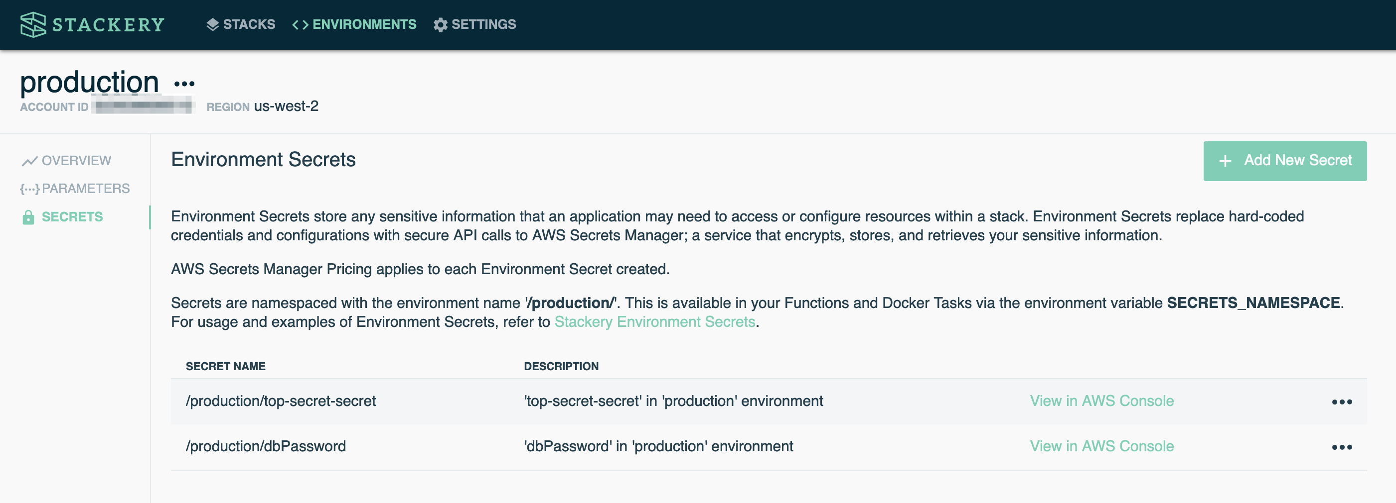 The Stackery Dashboard.